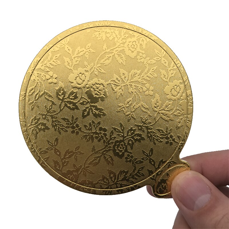 Aomily 100 stks/set Goud Afdrukken Ronde Mousse Cake Boards Papier Cupcake Dessert Displays Lade Bruiloft Cake Gebak Decoratieve Kit