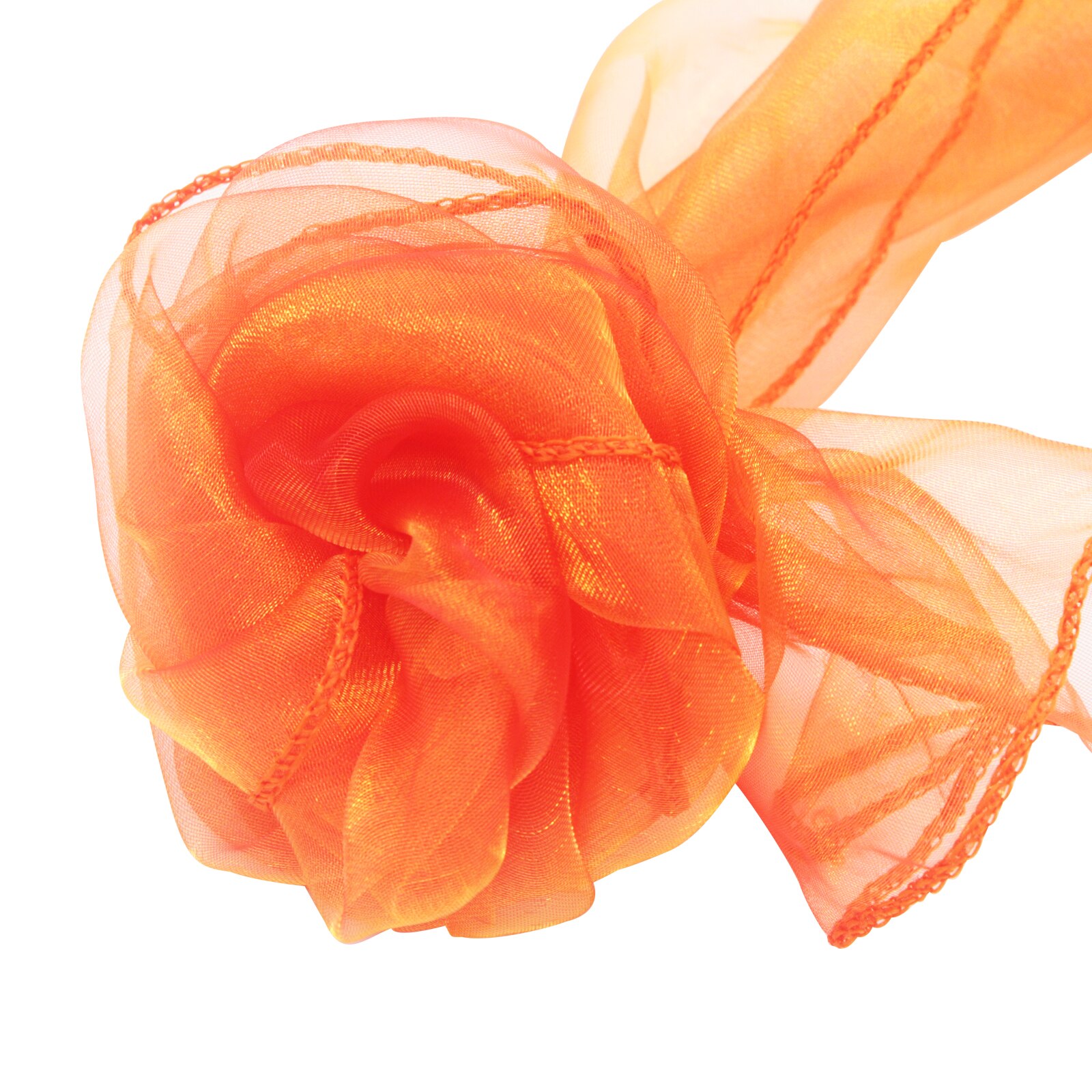 Organza stole skære sløjfe stole skære tyl til bryllup begivenheder & fest banket juledekoration mintgrøn: Koral orange