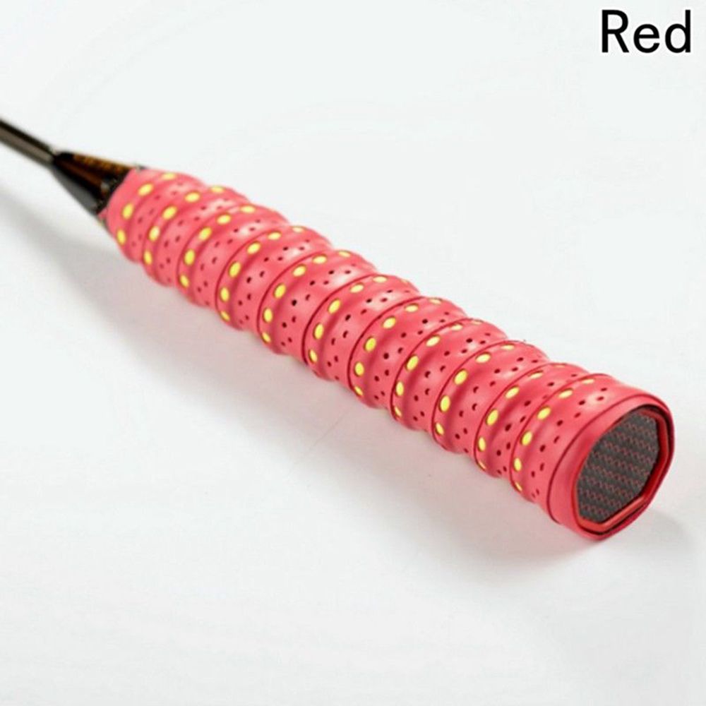 Bande antidérapante absorbant la sueur, 1 pièce, bande de poignée pour raquette, Tennis, Badminton, courge, bandeau antidérapant pour cheveux: red