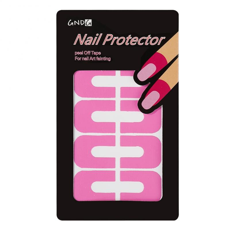 10Pcs/Vel Nagellak Varnish Protector Stickers Holder Tool Creatieve U-vorm Spill-Proof Duurzaam Manicure tool Vinger Cover