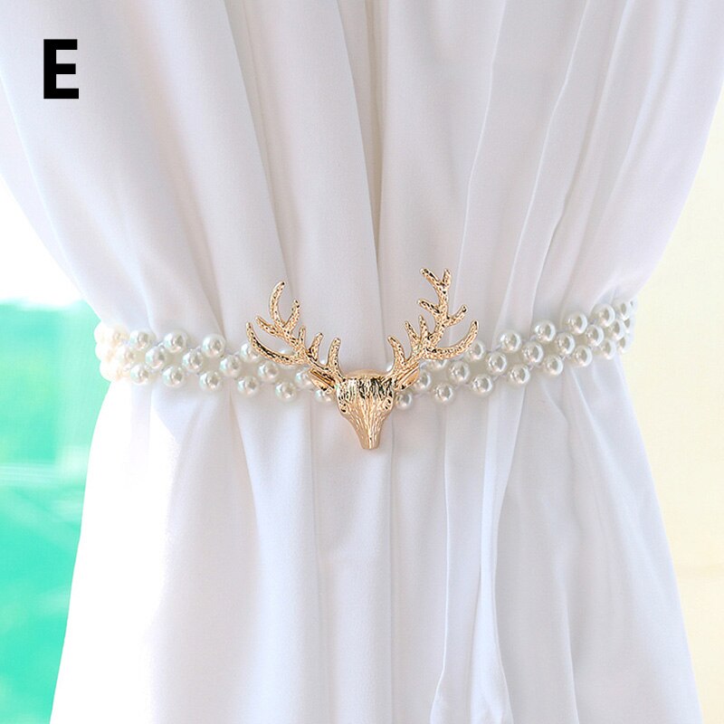 Kreative Vorhang Strap Tie Elch Form Aluminium Legierung Metall Vorhang Riemen Gold Siliver Vorhang Schnallen Für Home Vorhang Clip Acces: E