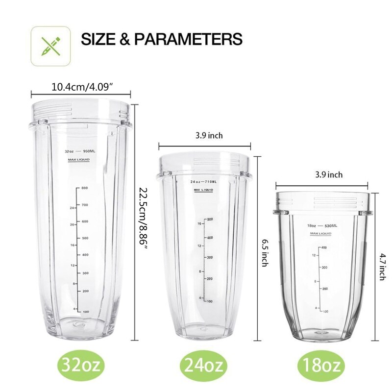 M2EE 7 Fin Blender Blade Assembly for Replacing Old Blender Blade Holder, Cups, Lids Fits for Nutri Ninja 1000w Blender