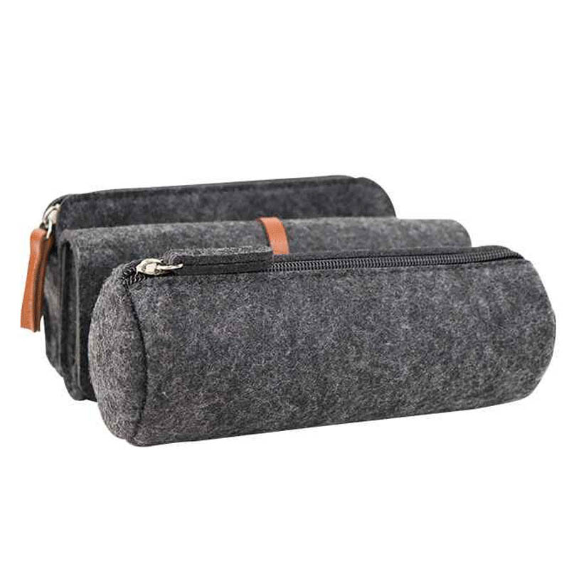 Felt Fabric Portable School Office Supplies Coin Purse Pencil Box Makeup Bags Stationery Pencil bag Zipper