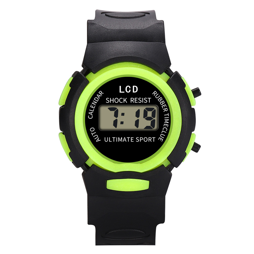 Children Girls Analog Digital Sport LED Electronic Waterproof Wrist Watch