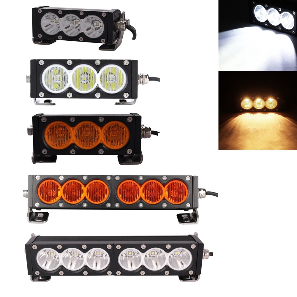 Light Bar Types 6 inch 30W 11 inch 60W LED light bar White/Amber S... – Grandado