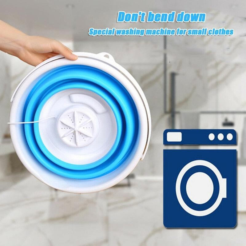 Składane przenośne elektryczne pralka mini automatyczne ubrania kształt wiadra pralnia USB podkładka robić domu podróży USB dormitorium