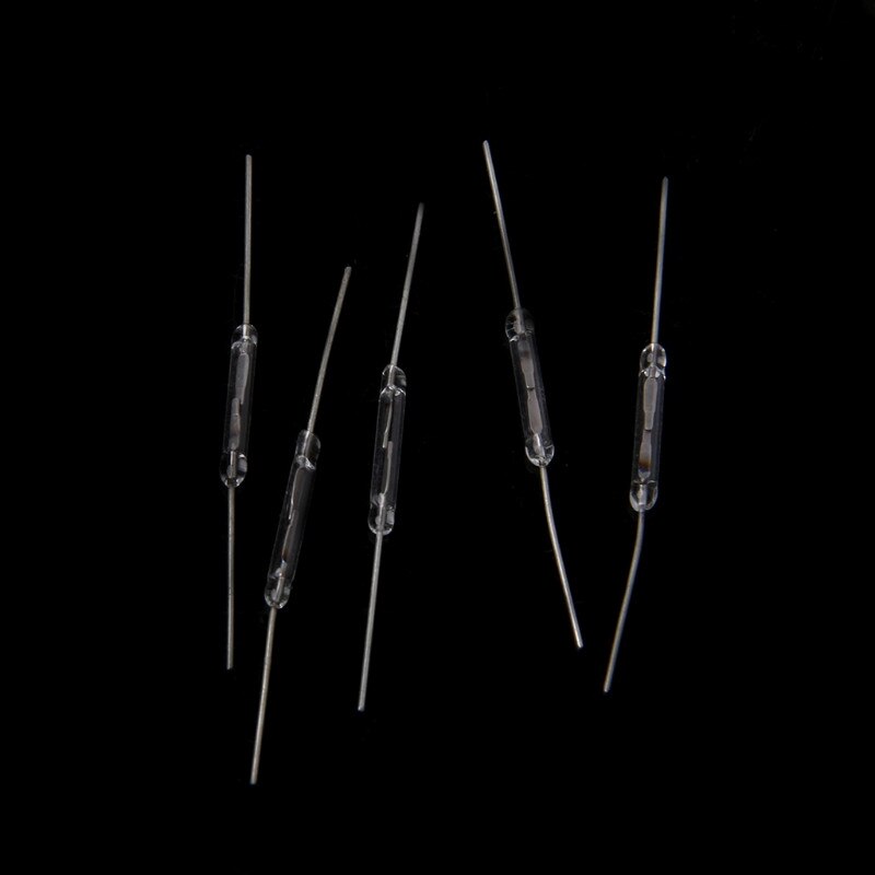 10 Pcs 2x14mm Reed Switch Normally Open Magnetic Induction Switch Electromagnetic N/O