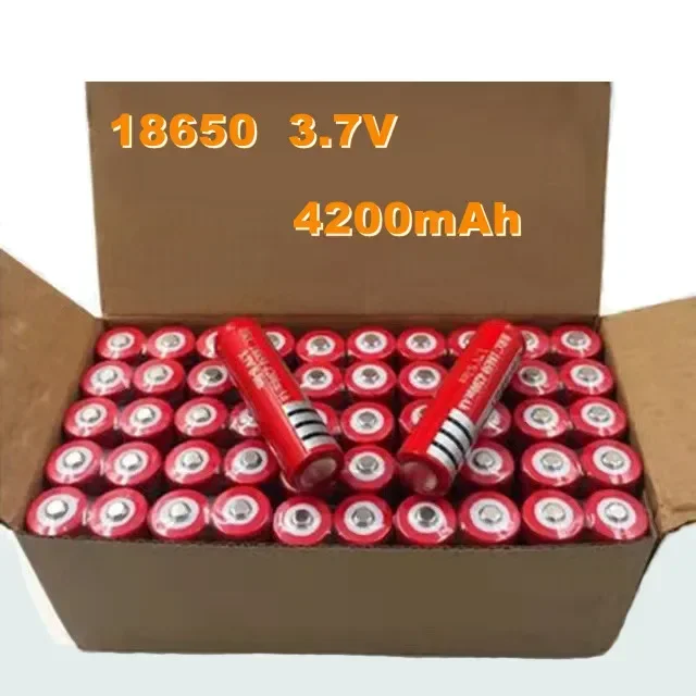 Cien % 18650 3,7 V linterna frontal batería recargable batería recargable de iones de litio 18650