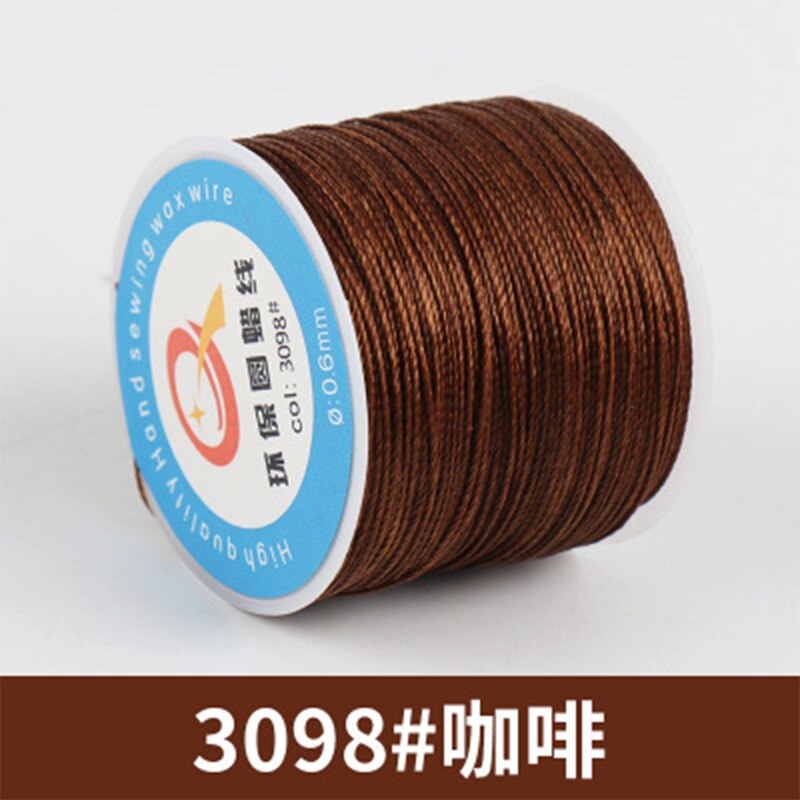 0.6mm tondo filo cerato filo di cera filo di cucitura filo per artigianato in pelle filo da cucito gioielli fai da te tariffa hilos para coser