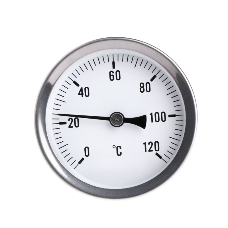Termómetro Horizontal Dial de 63mm, medidor de temperatura de aluminio, agua líquida