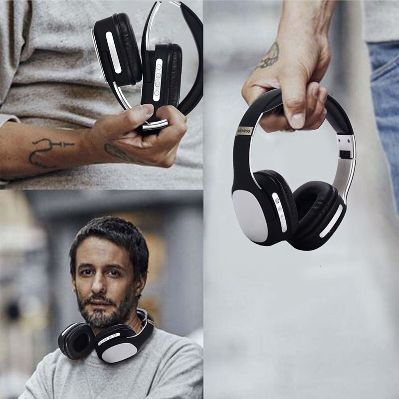 Auriculares EK-MH3 con micrófono incorporado, Bluetooth 5,0, tarjeta enchufable, plegables para escuchar música