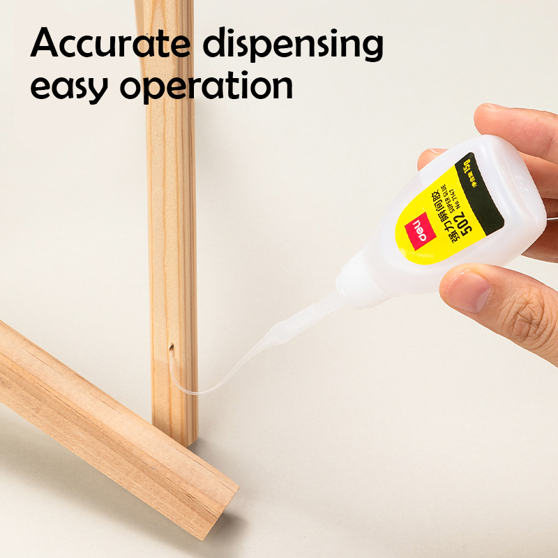Deli 502 Super Glue Quick-drying Cyanoacrylate Instant Leather Rubber Wood Metal Strong Bond Liquid Adhesive Tool