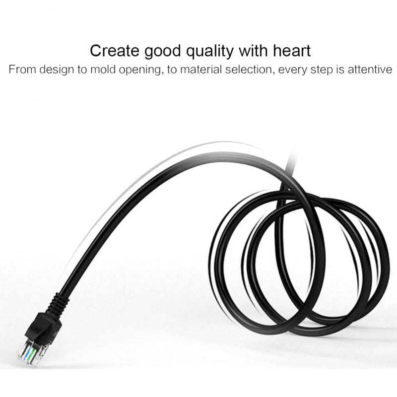 Ethernet Cable 1M 2M 3M 5M Cable CAT-5e RJ45 Patch LAN Cable Router Computer Cables Extender Black Cable Connector TXTB1