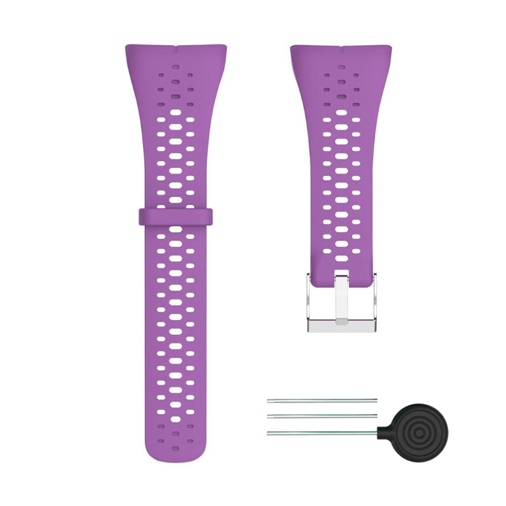 Fascia di polso Cinghia per Polar M400 M430 Sport Intelligente Orologio Molle Del Silicone Sostituzione Della Cinghia Del Wristband Del Braccialetto Cinturino Accessori: A  Purple