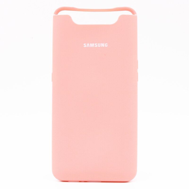 Samsung galaxy A80 A90 cubierta de silicona sedoso suave acabado líquido de silicona funda de carcasa para Galaxy A80 A90: for galaxy A90 / Pink