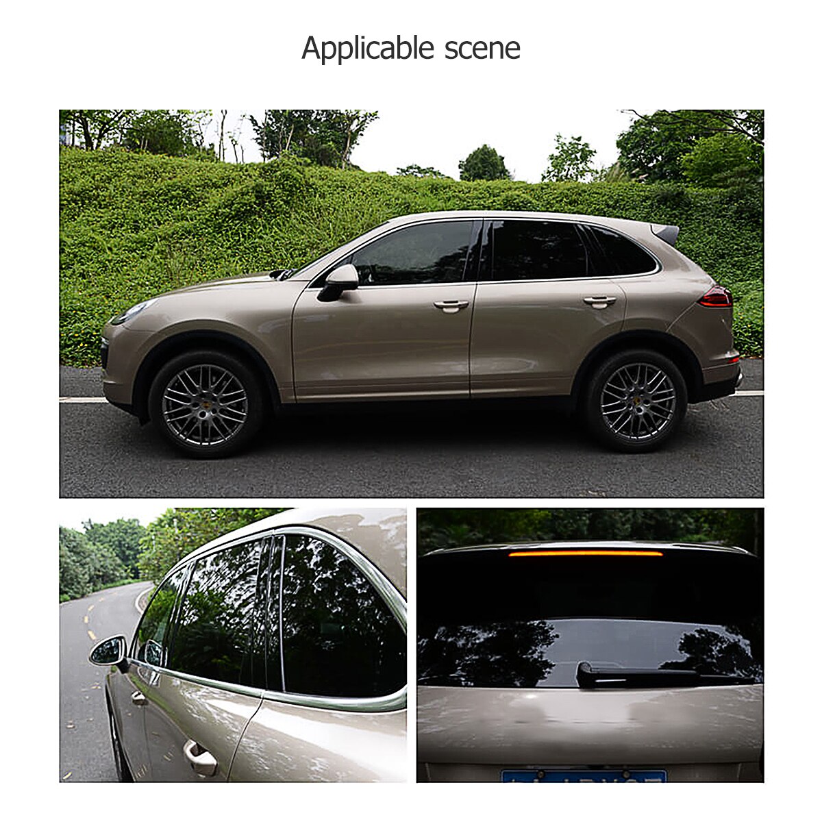 50cmx300cm Car Van Window Tint Film Universal Fit For Privacy Sun Glare Heat Reduction 5% Roll Auto House Solar Protection