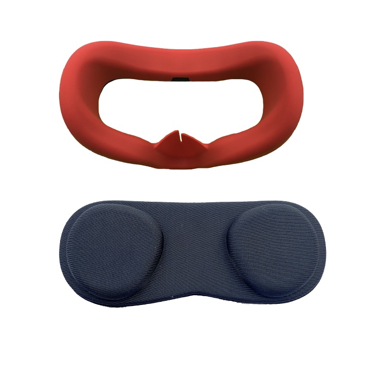 Couverture de masque pour les yeux en Silicone couverture de lentille de protection pour Oculus Quest VR lunettes unisexe Anti-sueur Anti-fuite tampon de blocage de la lumière: Red