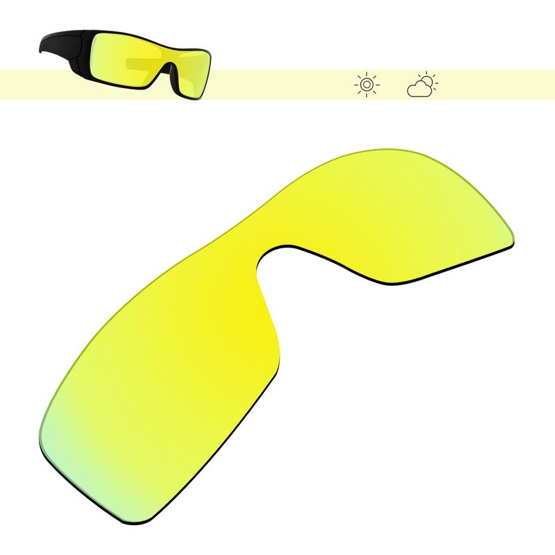 Glintbay – lentilles de lunettes de soleil polarisées de remplacement, pour Oakley Batwolf, plusieurs Options: 24K Gold Mirror