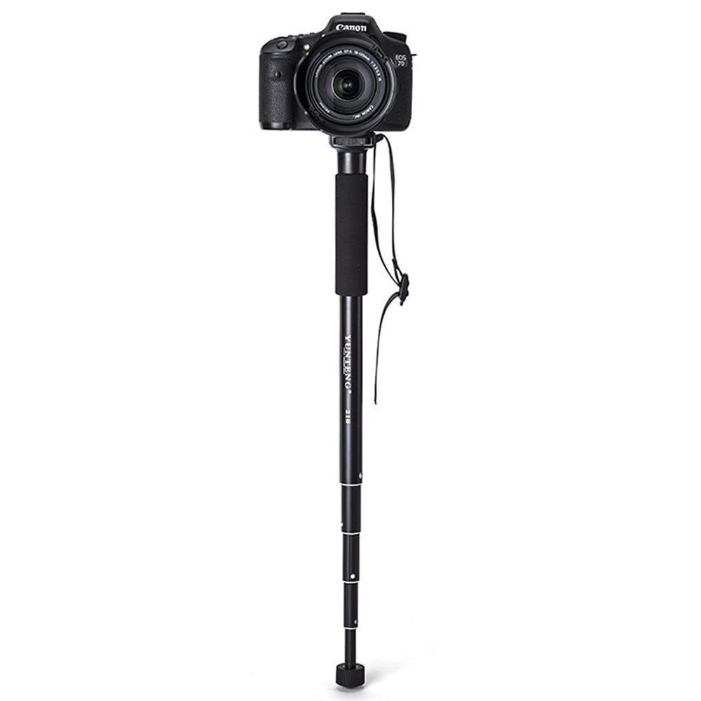 Yunteng YT-218 Uitschuifbare 5 Sectie Aluminium Monopod Unipod voor Canon Nikon Pentax Sony A7 A7R A7S DSLR DV/GoPro hero 5 4 3 + 3