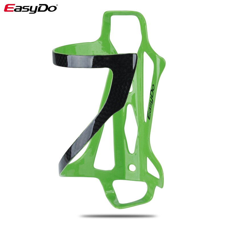 Soporte de botella de agua de bicicleta EasyDo, portabotellas Pure 3K fibra de carbono 24g piñón fijo jaula para tetera accesorios de bicicleta: ED  029 GREEN