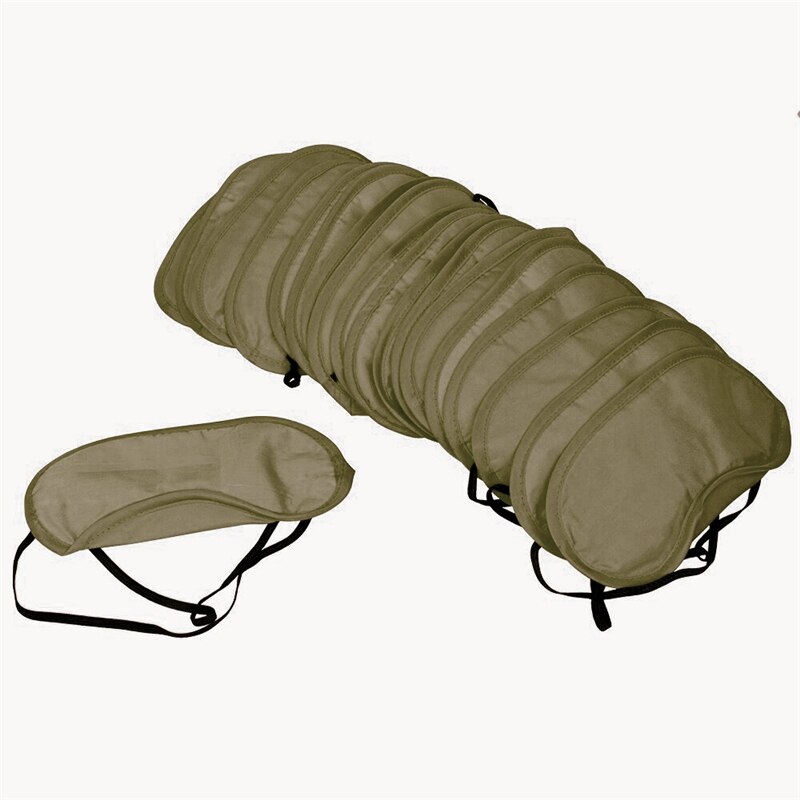 10 Teile/los Weiche Reisen Schlafen Augen Maske Schwarz Schatten Entspannen Schlaf Frauen Männer Augenbinde Augenklappe Nacht Augenklappe: Army Green10pcs