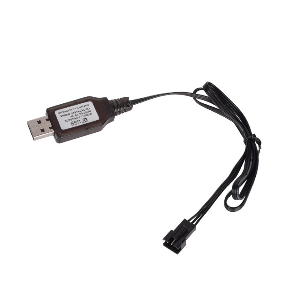 Batería de iones de litio de 6,4 v, 500mAh, con cargador USB, para Wltoys 18401, 18402, vehículo RC, 6,4 v, 14500, para juguetes, coches y barcos a control remoto