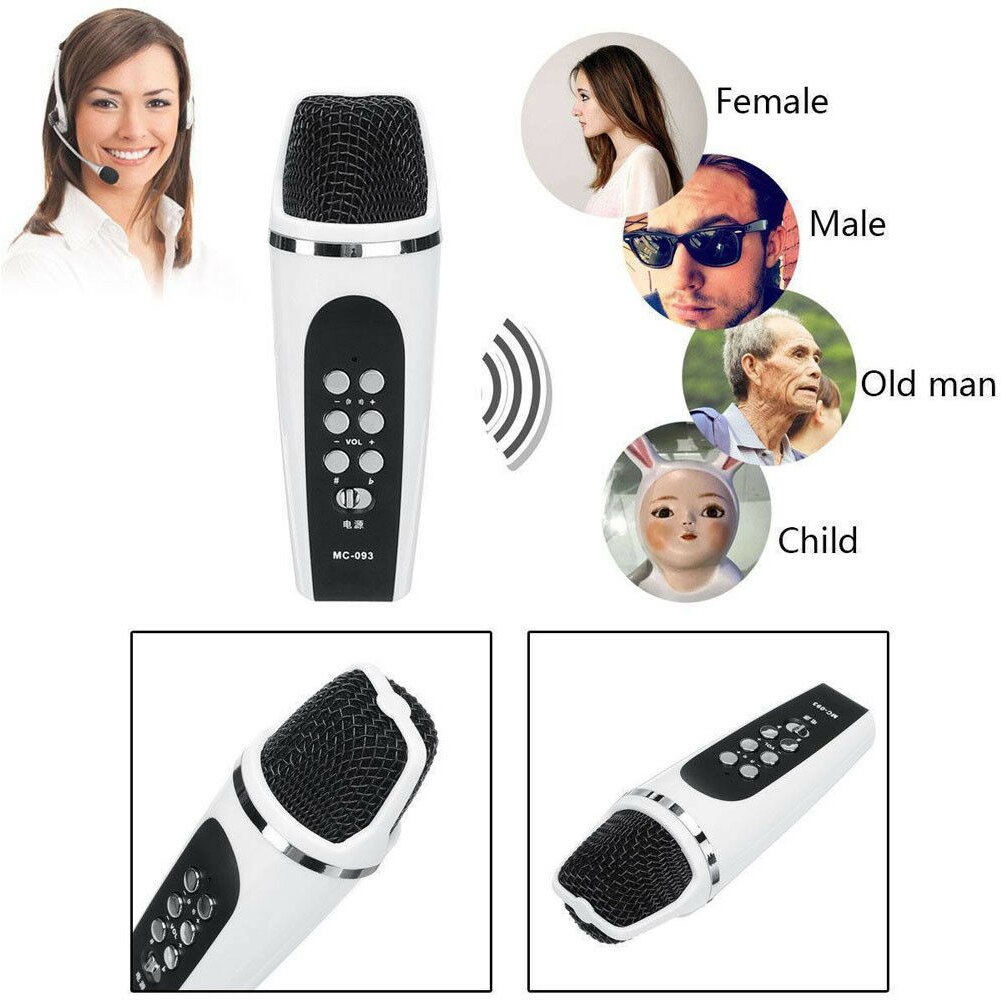 Voice Changing Microfoon Mini Mobiel Smartphone 4 Modi PC Zingen Thuis Draadloze Sound Handheld Voor IPhone Voor Android