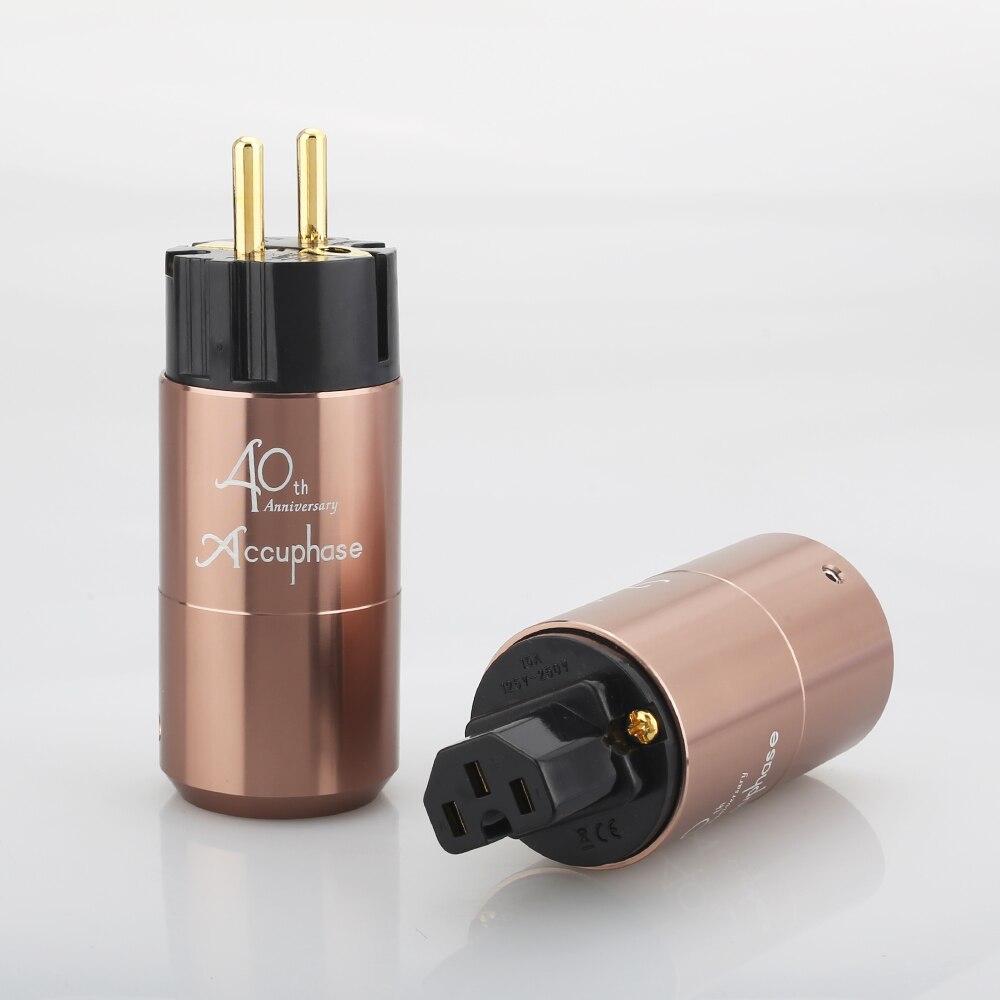 5Paare Accuphase 40th EU Schuko Energie stecker IEC Stecker Verstärker CD DVD Spieler AC Energie Kabel Energie kabel stecker DIY Netz
