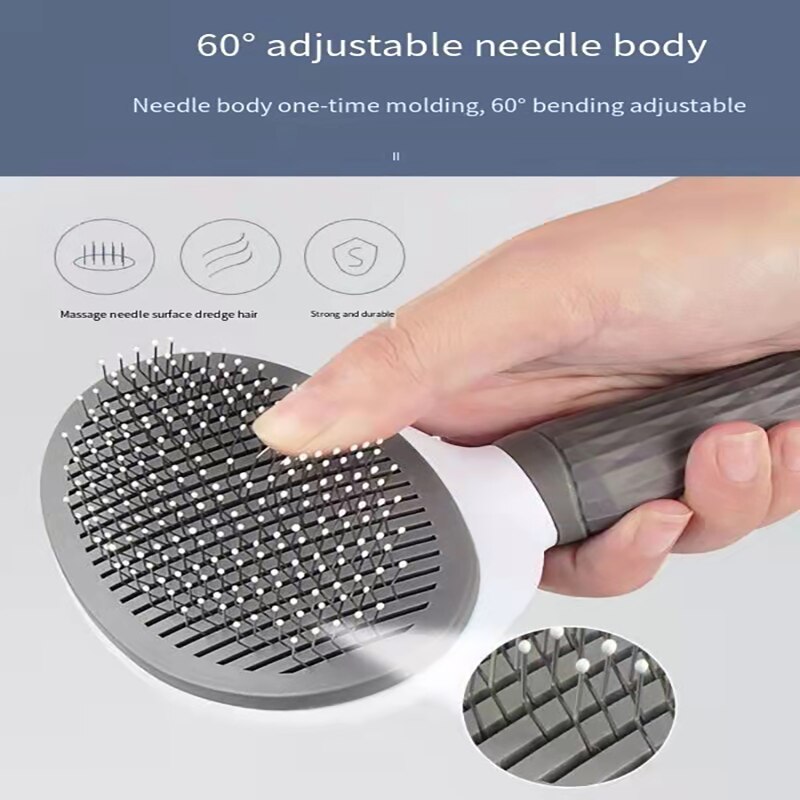 Peigne épilateur pour chat, brosse de toilettage et de soin, poils longs d'animaux de compagnie, nettoyage, fournitures de brosse de bain