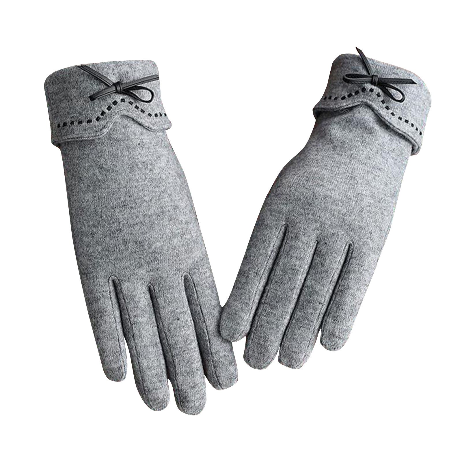 Vrouwen Winter Warme Wollen Handschoenen Elegante Vrouwelijke Dames Rijden Volledige Vinger Fluwelen Handschoenen Telefoon Spelen Goedkope: GY