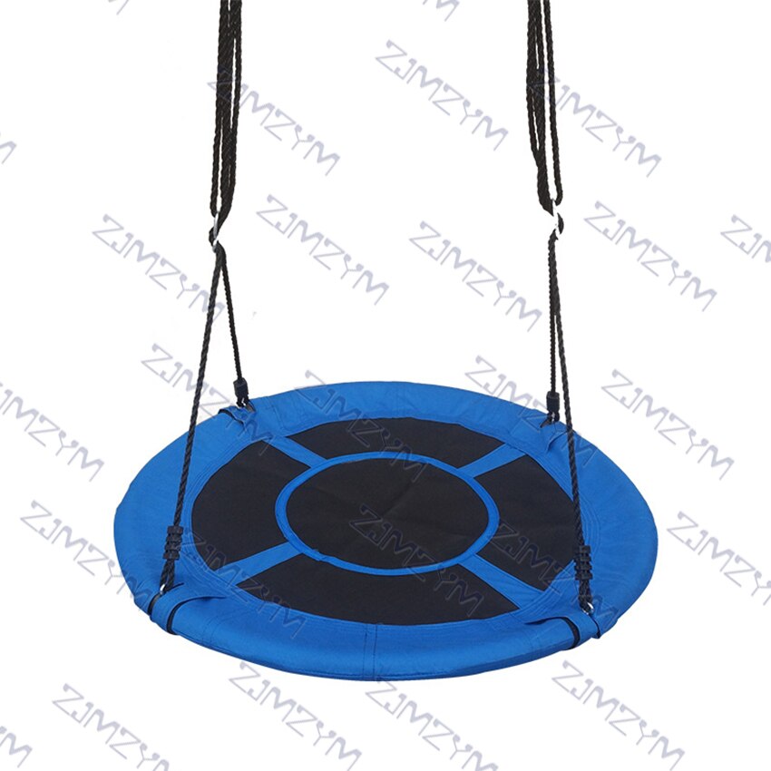 JY11900D Oxford Doek Vlinder Patroon Ronde Netto Baby Swing Hoogte Verstelbare Kinderen Leisure Swing Outdoor Pe Touw Swing: Blauw
