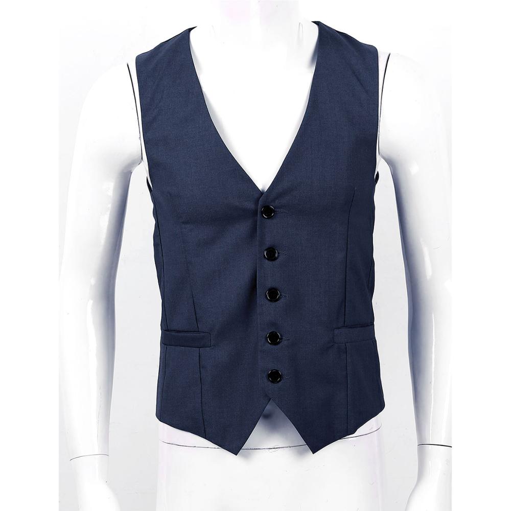 Mens Suit Vest Casual Businees Waistcoat V Neck Sleeveless Slim Fit Vest Jacket For Wedding Workdays Graduation Prom