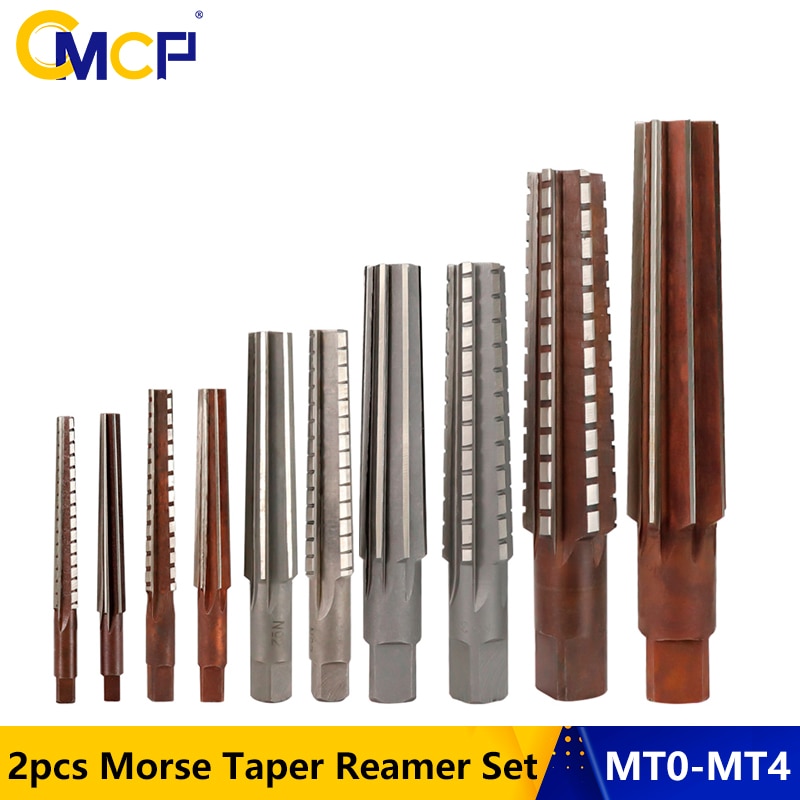 Cmcp 2 kpl morsekartio reamer sarja  mt0/mt1/mt2/mt3/mt4 teräs käsi reamers jyrsimistä viimeistely leikkuutyökalu