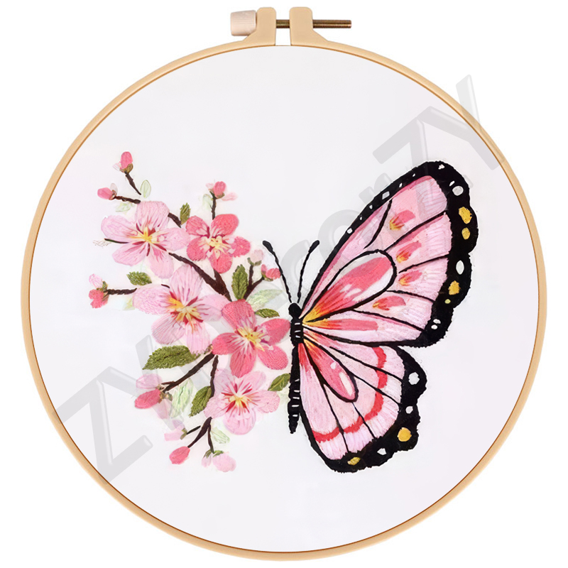 Færdig håndsyning korssting broderikit bøjle ramme... – Vicedeal