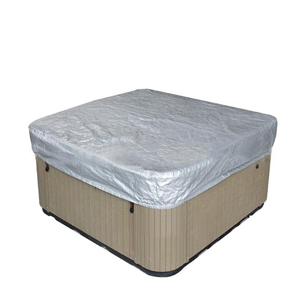 Binnenplaats SPA Bad Zwembad Stofkap Vierkante Tub Cover Waterdichte Luifel Dagelijks Cover: WHITE