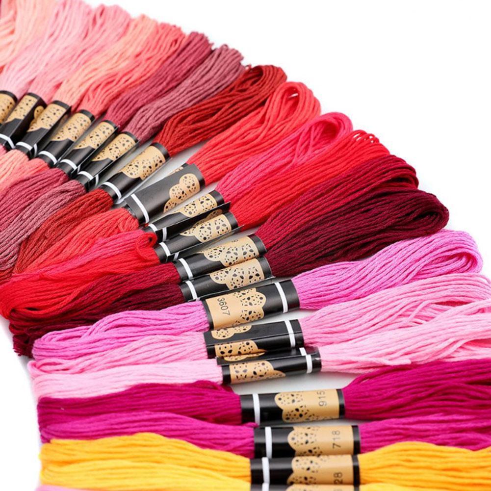 Multicolor Embroidery Thread Stitch Floss Threads Sewing Cotton Diy Kit Tool Skein Skeins Sewing 50/100pcs E2n0