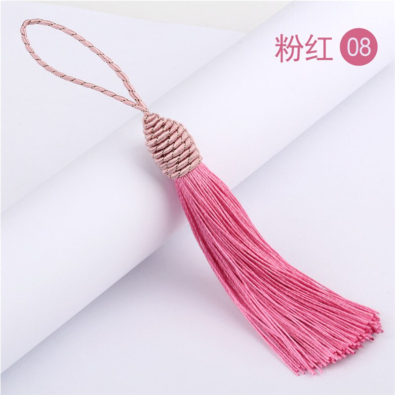 15cm Silk Tassel Fringe Sewing Bang Tassel Trim Key Tassels for Silk Tassels DIY Embellishment Curtain Accessories Parts: color 08