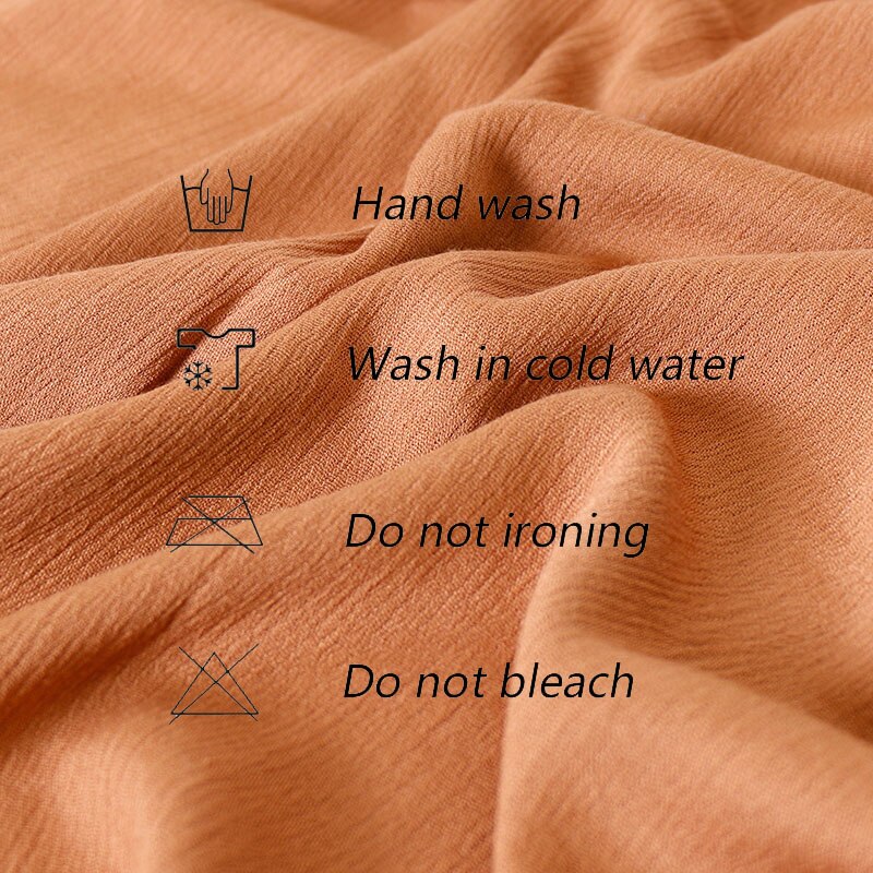 Llaven – foulard froissé pour femmes, hijab de luxe, 100% rayonne, châle froissé, couleur unie, écharpe musulmane, grande taille 180x95cm