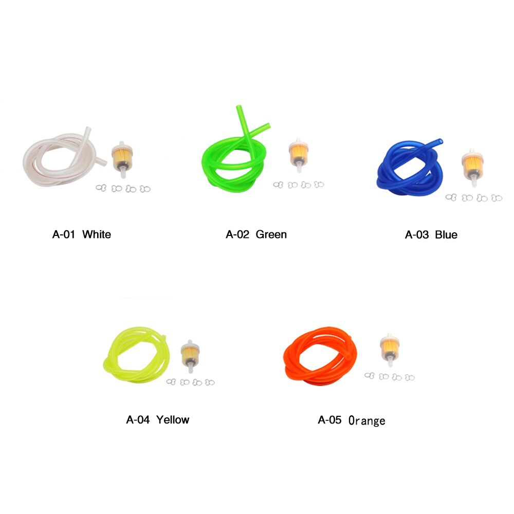 ZSDTRP-filtro de combustible de gasolina Universal, manguera de combustible y abrazadera de línea para motocicleta, ciclomotor, Scooter, Dirt Bike, ATV, 1 Uds.