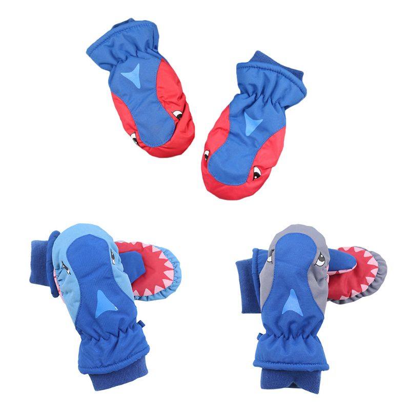 Winter Outdoor Jongens Meisjes Cartoon Ski Waterdichte Handschoenen Leuke Kinderen Antislip Warm Winddicht Wanten 54DA
