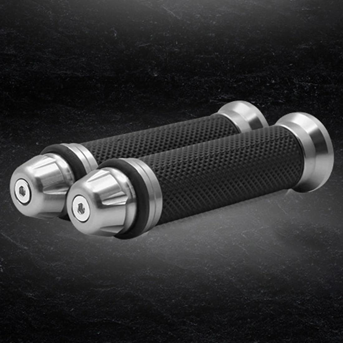 1-Pair Anti-Slip Motorcycle Handle Grips Rubber Bicycle Mountain Bike Comfortable Handlebar Replacement