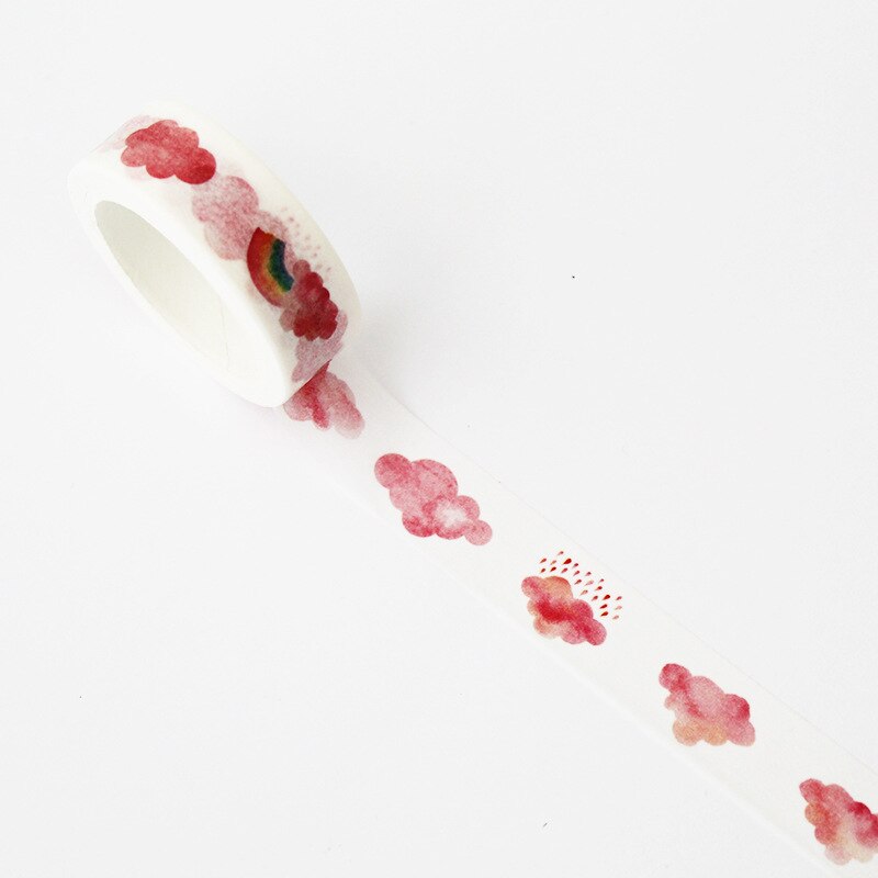 15Mm X 7M Roze Fall Eenhoorn Papier Leuke Washi Tape Japanse Briefpapier Decoratieve Afplakband Stickers Scrapbooking: C