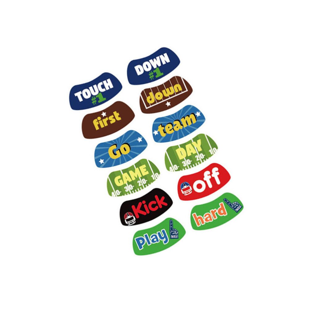 10Pcs Rugby Game Gezicht Tattoos Stickers Football Game Tijdelijke Tattoos Party Gunsten: Default Title
