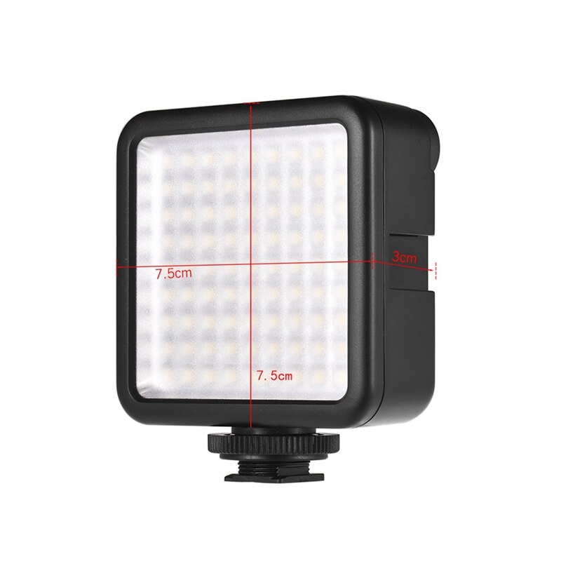 Mini-kamera-led-lichtpanel 7w dimmbar 6000k 81 stück led-perlen camcorder-videolampe schuhhalterungsadapter für zhiyun-stabilisator für