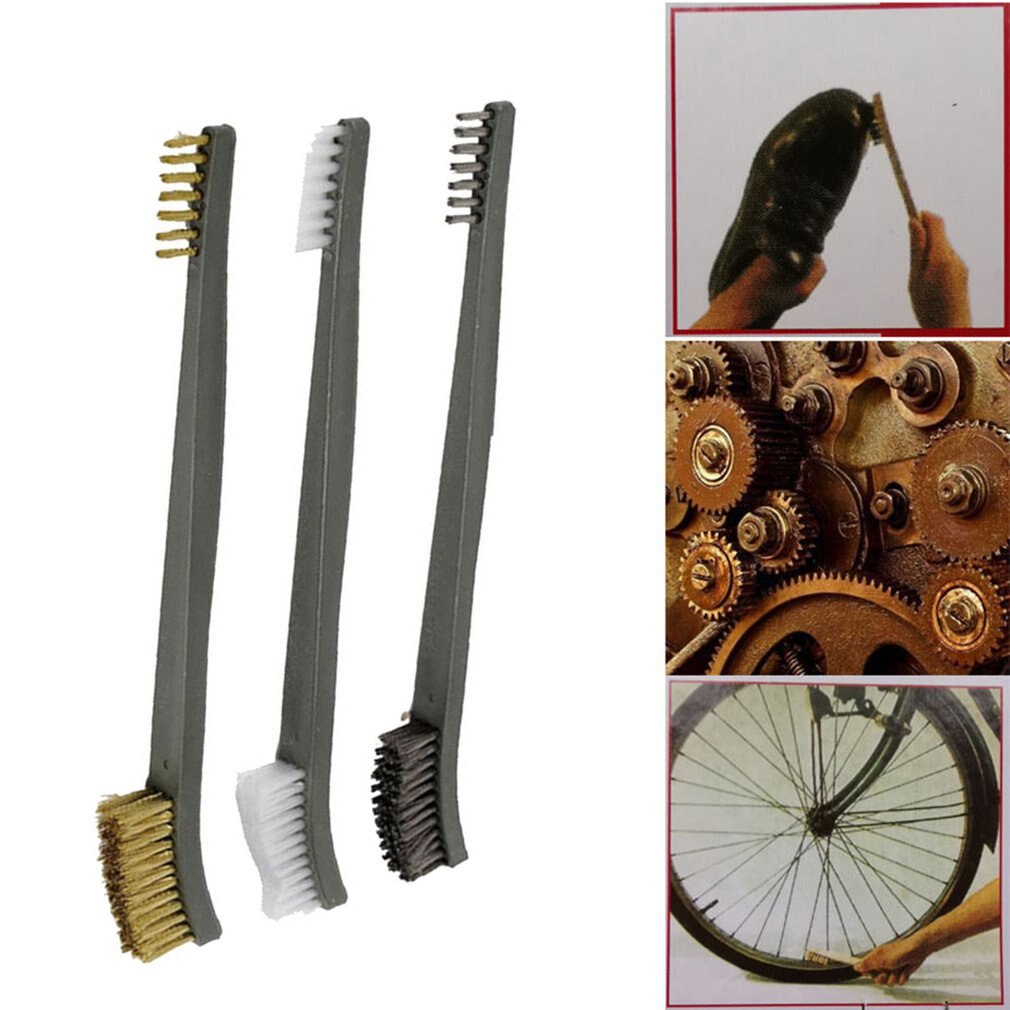 3 uds cepillo de alambre Industrial de limpieza de óxido cepillo de alambre de acero inoxidable cepillo de limpieza accesorios de coche cepillo