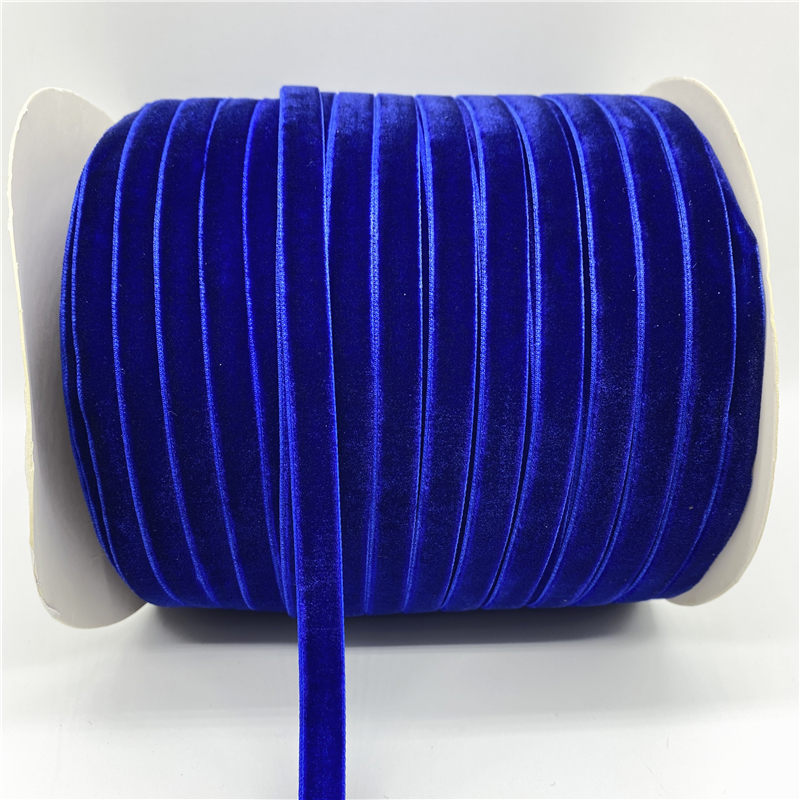 Cinta de terciopelo azul de 6/10/15/20/25/38MM, cinta hecha a mano para decoración para de boda, , envoltura, bricolaje, lazos para el pelo, manualidades de costura: 6mm 5yards