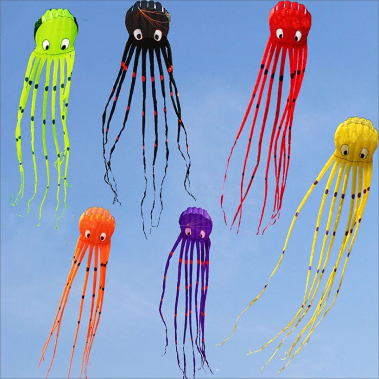 3d 8m blød blækspruttedrage til børn med håndtag oppustelige drager til udstillingsdrage