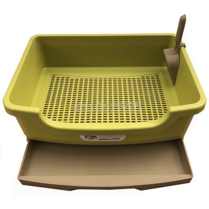 Grande toilette étanche pour chat, bac à litière Anti éclaboussures, petite pelle intégrée, Double couche, tiroir, bac à sable 37x27x15cm