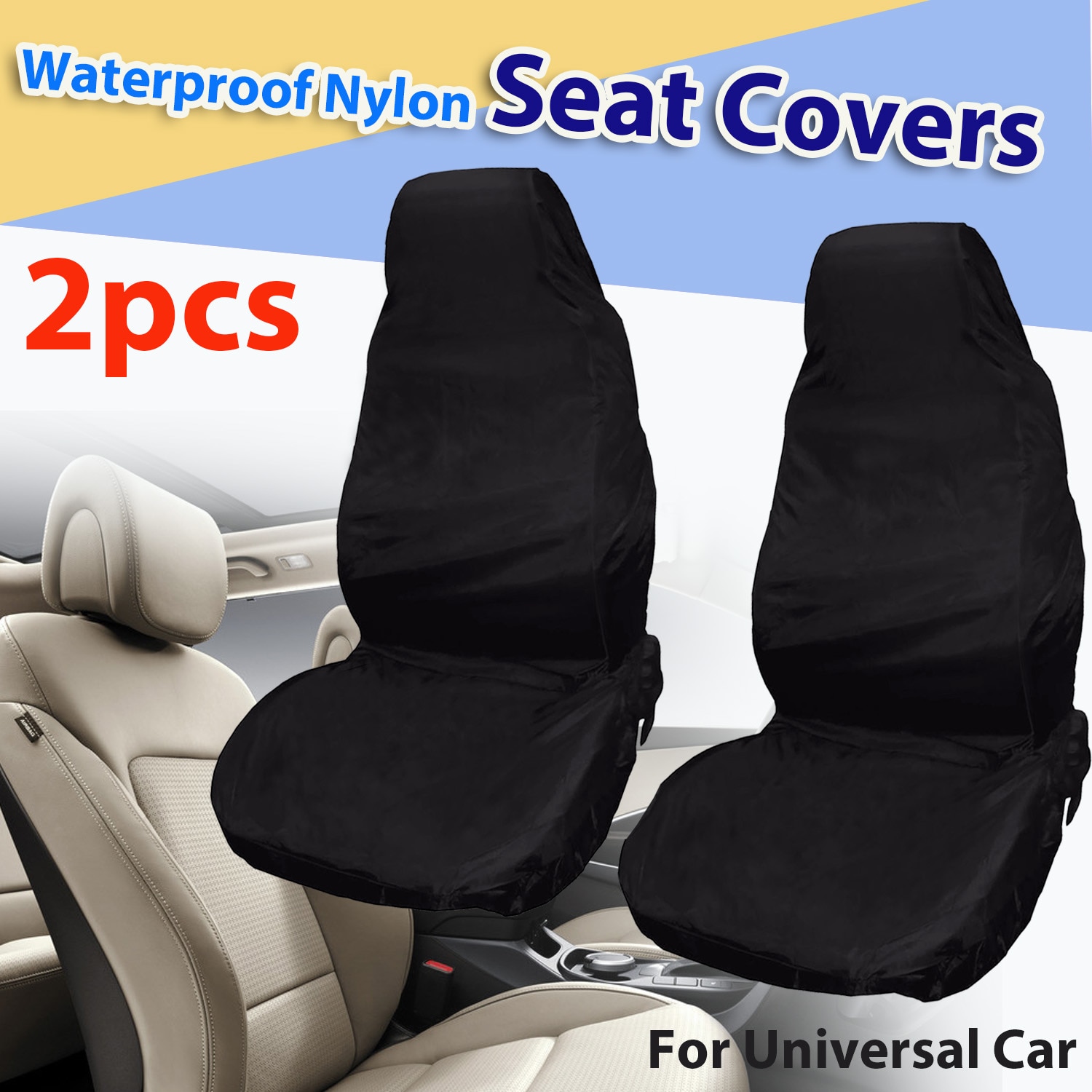 2 Stuks Voor Universele Waterdichte Nylon Auto Van Auto Voertuig Seat Cover Protector