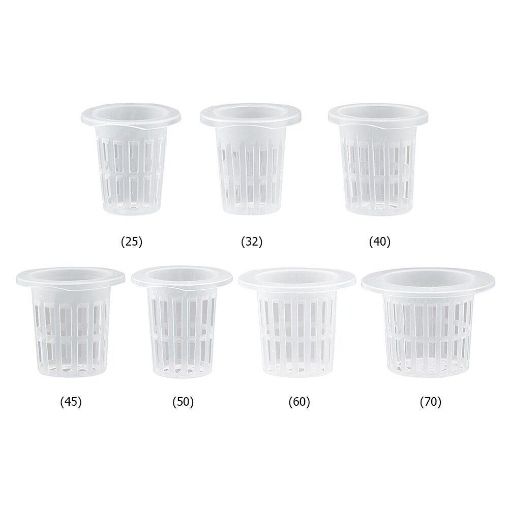 Malla para cultivo de plantas, malla para macetas de 50 piezas, red para vivero, cultivo hidropónico, cesta de malla, soporte para vegetales aeropónicos, plantación sin suelo